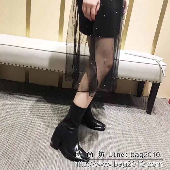 CHANEL香奈兒 2018亞力山大王 最新款 舒適百搭女靴 牛皮+彈力U QZS2360